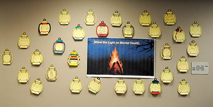 Mrs. Hansens health science class created lanterns to illustrate the struggles of mental health.