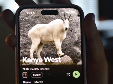 Kanye Wests Spotify profile picture depicts a goat.